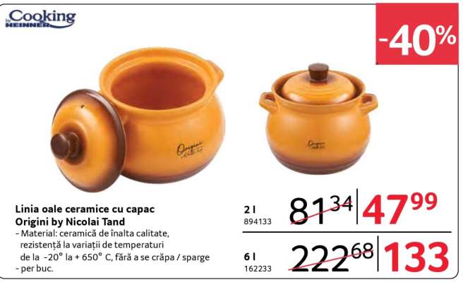 Linia oale ceramice cu capac Origini by Nicolai Tand