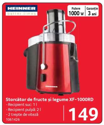 Storător de fructe și legume XF-1000RD