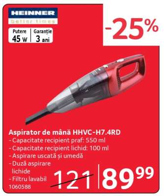 Aspirator de mână HHVC-H7.4RD