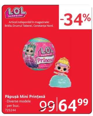 Păpușă Mini Prințesă