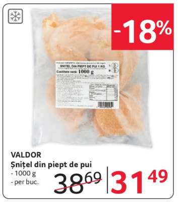 VALDOR Şniţel din piept de pui