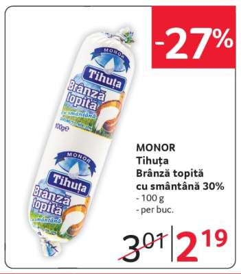 MONOR Tihuța Brânză topită cu smântână 30%