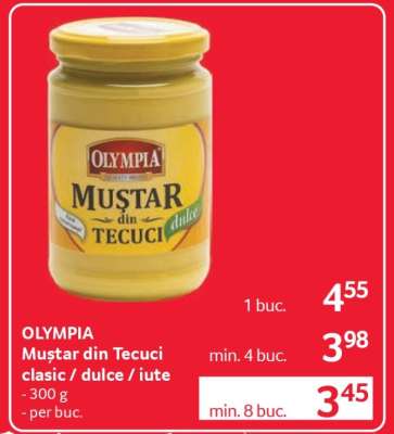 OLYMPIA Muștar din Tecuci clasic / dulce / iute