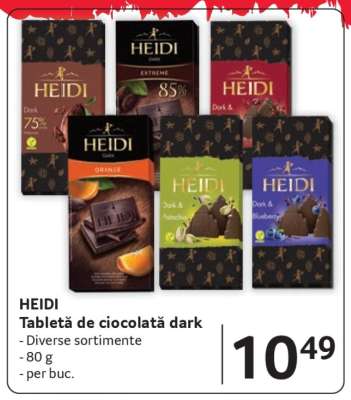 HEIDI Tabletă de ciocolată dark