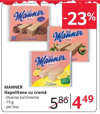 MANNER Napolitane cu cremă