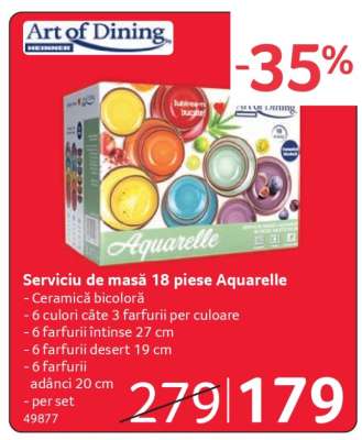 Serviciu de masă 18 piese Aquarelle