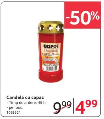Candelă cu capac