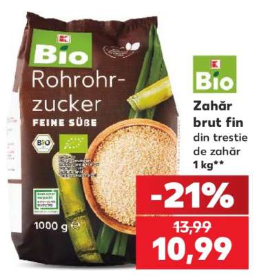 Zahăr brut fin din trestie de zahăr 1 kg