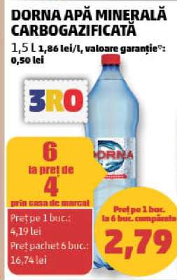 Dorna Apă Minerală Carbogazificată
