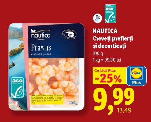 NAUTICA Creveți prefierți și decorticați