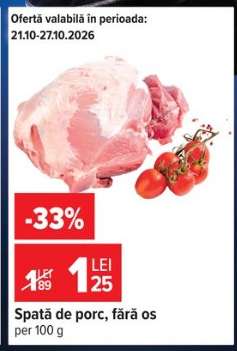 Spată de porc fără os