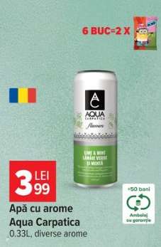 Apă cu arome Aqua Carpatica