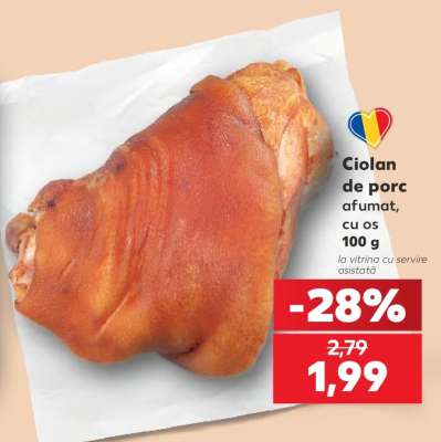Ciolan de porc afumat, cu os