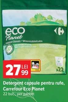 Detergent capsule pentru rufe, Carrefour Eco Planet