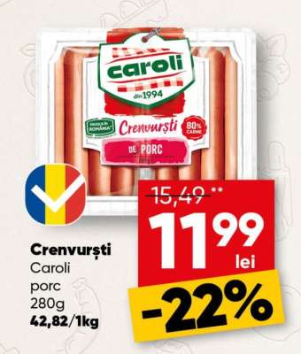 Crenvurști Caroli porc